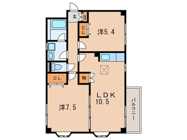 アーバンハウス１号館の物件間取画像